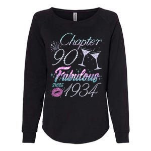 Cute Chapter 90th Birthday Fabulous Since 1934 Womens California Wash Sweatshirt