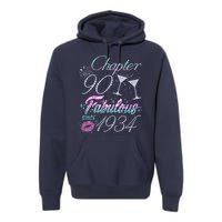 Cute Chapter 90th Birthday Fabulous Since 1934 Premium Hoodie