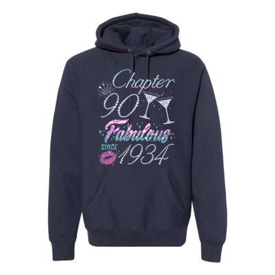 Cute Chapter 90th Birthday Fabulous Since 1934 Premium Hoodie