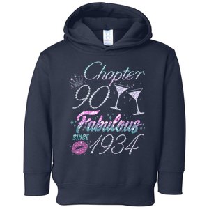 Cute Chapter 90th Birthday Fabulous Since 1934 Toddler Hoodie