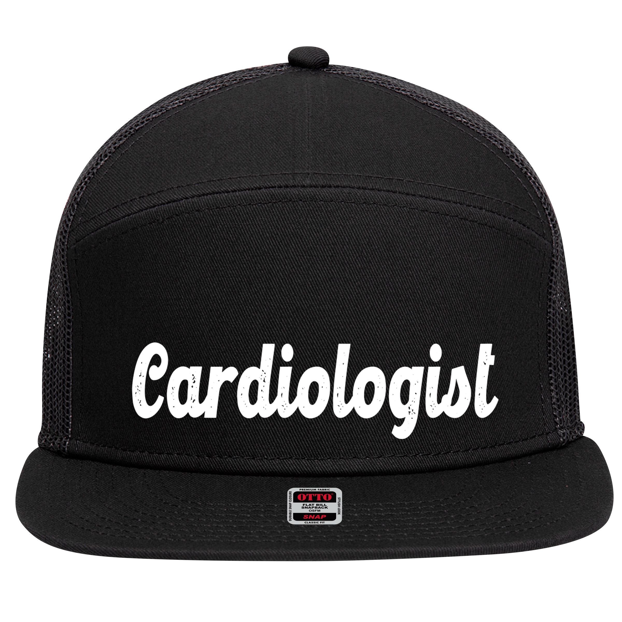 Cardiologist 7 Panel Mesh Trucker Snapback Hat