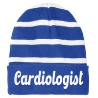 Cardiologist Striped Beanie with Solid Band