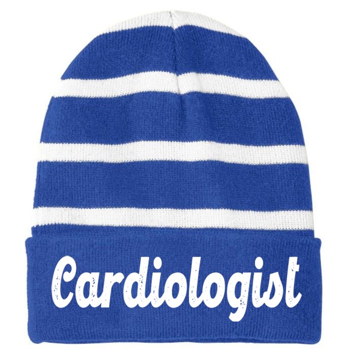 Cardiologist Striped Beanie with Solid Band