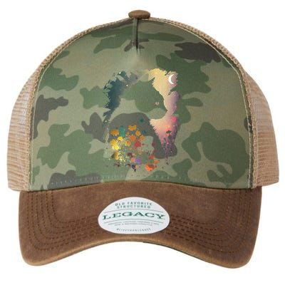 Cottagecore Cat Aesthetics Moon Flowers Garden Cat Mom Legacy Tie Dye Trucker Hat
