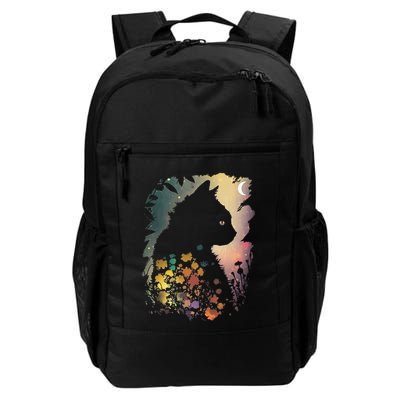 Cottagecore Cat Aesthetics Moon Flowers Garden Cat Mom Backpack