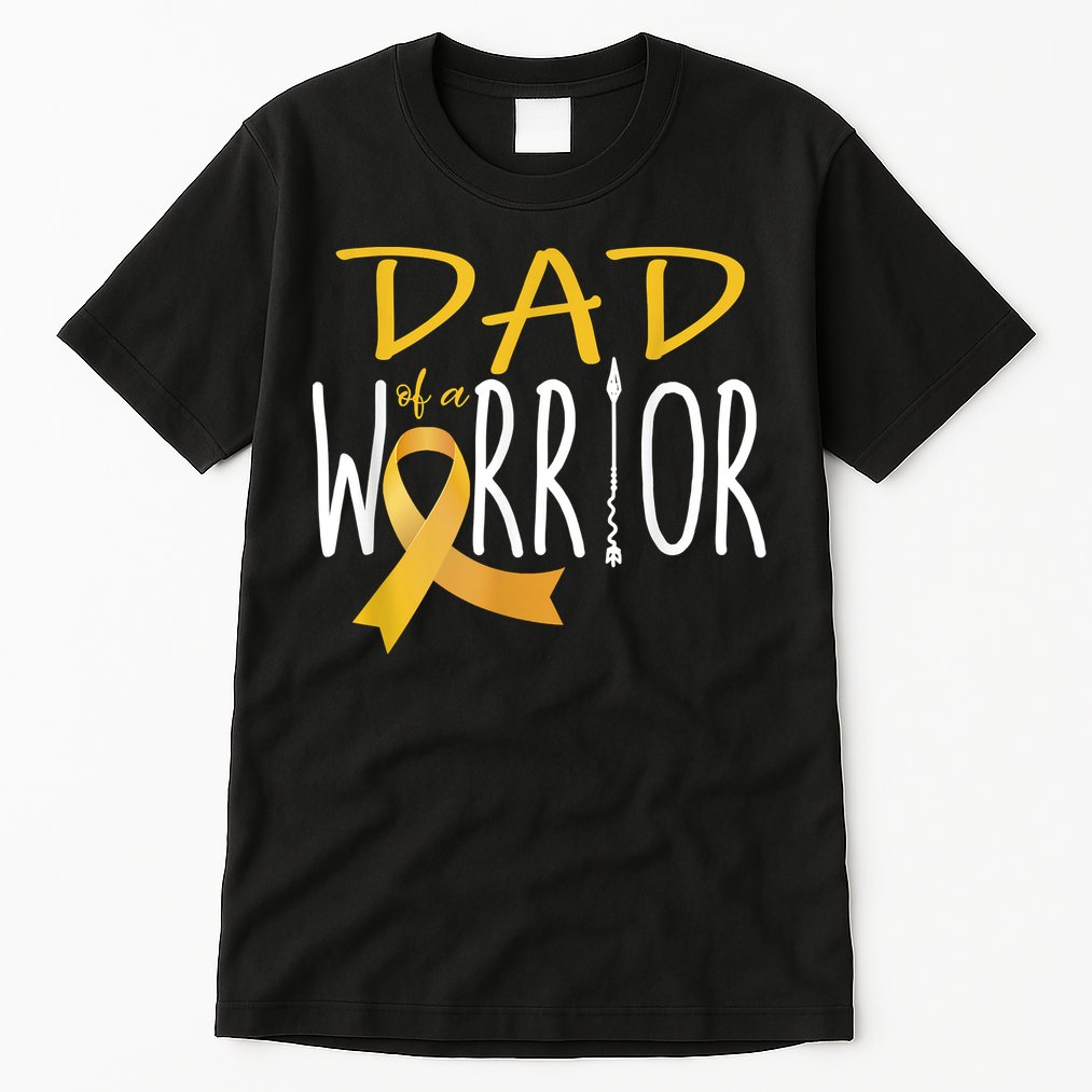 Childhood Cancer Awareness Dad Of A Warrior Tall T-Shirt