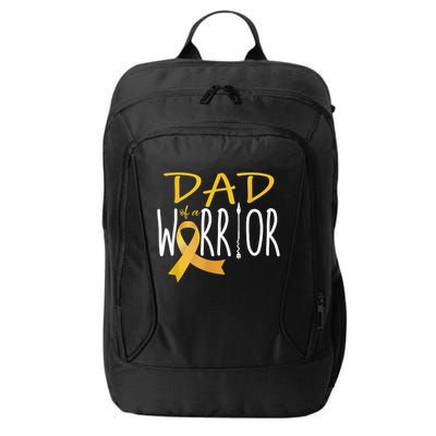 Childhood Cancer Awareness Dad Of A Warrior City Backpack