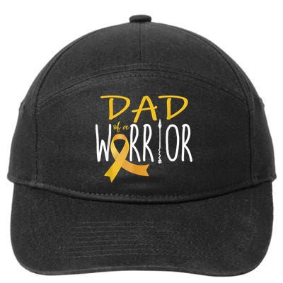 Childhood Cancer Awareness Dad Of A Warrior 7-Panel Snapback Hat