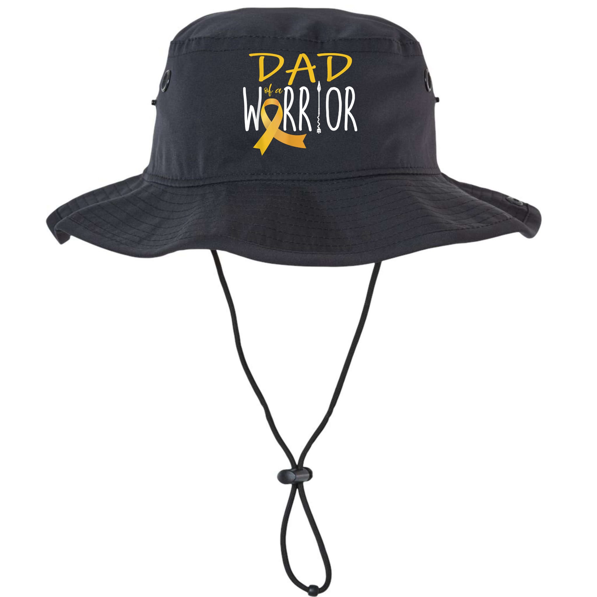 Childhood Cancer Awareness Dad Of A Warrior Bucket Hat