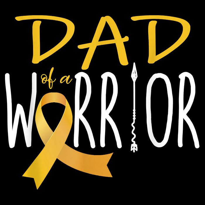 Childhood Cancer Awareness Dad Of A Warrior Womens Tank Top