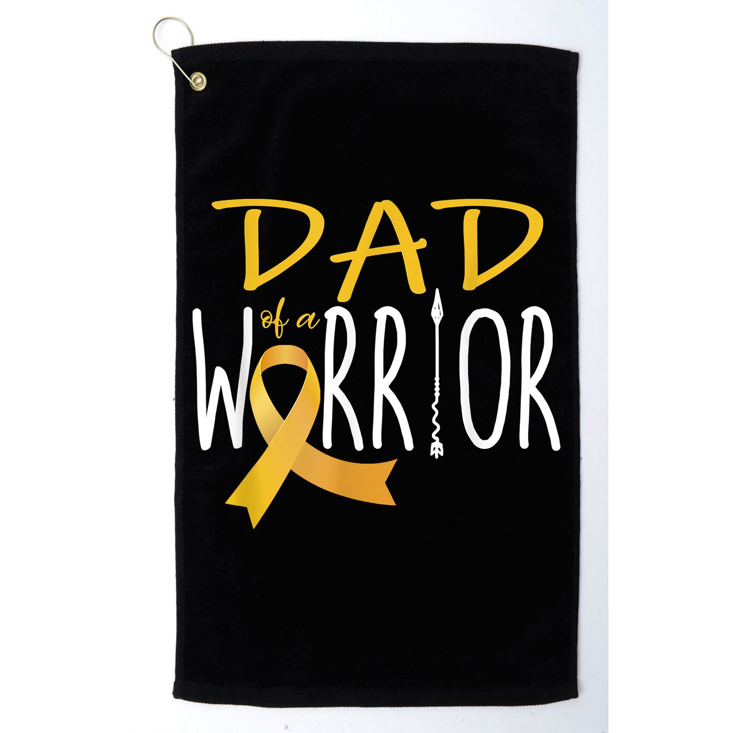 Childhood Cancer Awareness Dad Of A Warrior Golf Towel