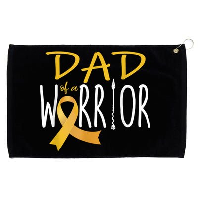 Childhood Cancer Awareness Dad Of A Warrior Grommeted Golf Towel