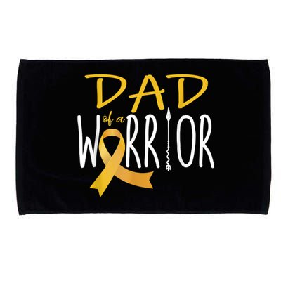 Childhood Cancer Awareness Dad Of A Warrior Microfiber Hand Towel