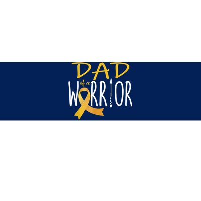 Childhood Cancer Awareness Dad Of A Warrior Bumper Sticker