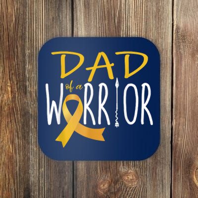 Childhood Cancer Awareness Dad Of A Warrior Coaster