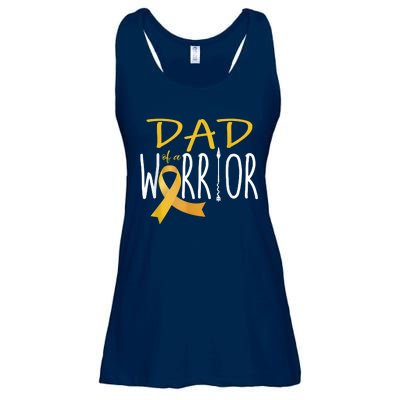 Childhood Cancer Awareness Dad Of A Warrior Ladies Essential Flowy Tank