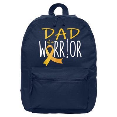 Childhood Cancer Awareness Dad Of A Warrior 16 in Basic Backpack