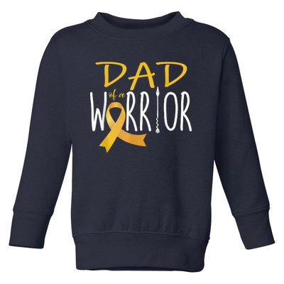 Childhood Cancer Awareness Dad Of A Warrior Toddler Sweatshirt