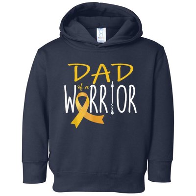 Childhood Cancer Awareness Dad Of A Warrior Toddler Hoodie