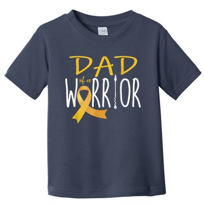 Childhood Cancer Awareness Dad Of A Warrior Toddler T-Shirt