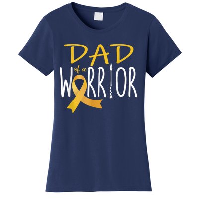 Childhood Cancer Awareness Dad Of A Warrior Women's T-Shirt