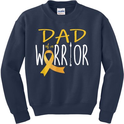 Childhood Cancer Awareness Dad Of A Warrior Kids Sweatshirt