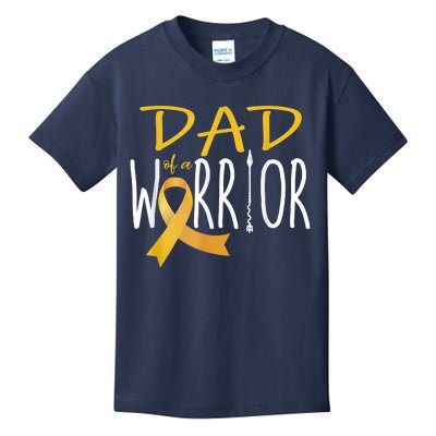 Childhood Cancer Awareness Dad Of A Warrior Kids T-Shirt