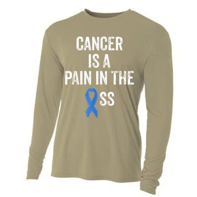 Colon Cancer Awareness Colonoscopy Pain In The Ass Funny Cooling Performance Long Sleeve Crew