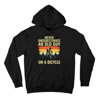 Cool Cycling Art For Men Grandpa Bicycle Riding Cycle Racing Hoodie