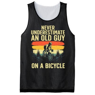 Cool Cycling Art For Men Grandpa Bicycle Riding Cycle Racing Mesh Reversible Basketball Jersey Tank