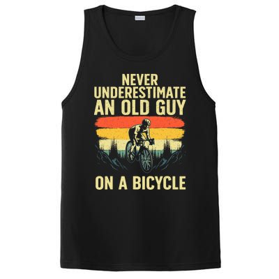 Cool Cycling Art For Men Grandpa Bicycle Riding Cycle Racing PosiCharge Competitor Tank