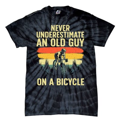 Cool Cycling Art For Men Grandpa Bicycle Riding Cycle Racing Tie-Dye T-Shirt