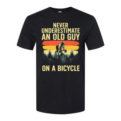 Cool Cycling Art For Men Grandpa Bicycle Riding Cycle Racing Softstyle CVC T-Shirt