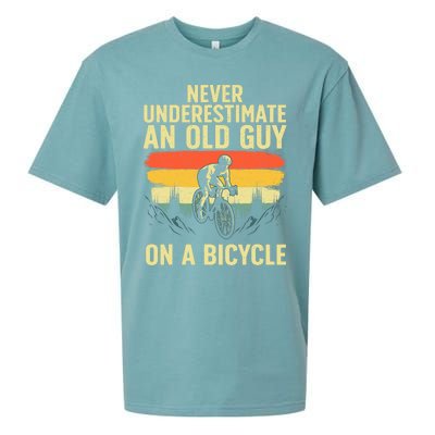 Cool Cycling Art For Men Grandpa Bicycle Riding Cycle Racing Sueded Cloud Jersey T-Shirt