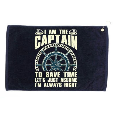 Cool Captain Art For Wo Boat First Mate Ship Boating Grommeted Golf Towel