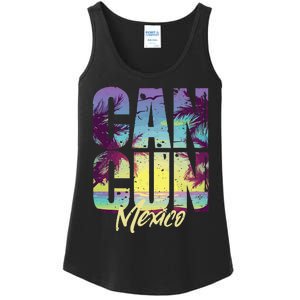 Cool Cancun Art  Mexico Vacation Souvenir Summer Ladies Essential Tank