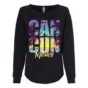 Cool Cancun Art  Mexico Vacation Souvenir Summer Womens California Wash Sweatshirt