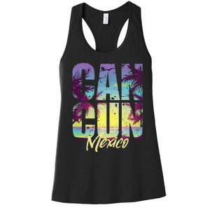 Cool Cancun Art  Mexico Vacation Souvenir Summer Women's Racerback Tank