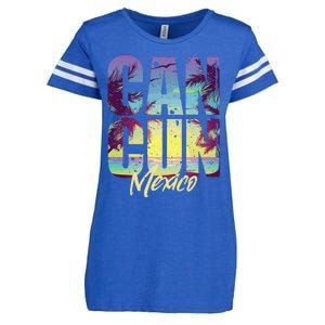 Cool Cancun Art  Mexico Vacation Souvenir Summer Enza Ladies Jersey Football T-Shirt