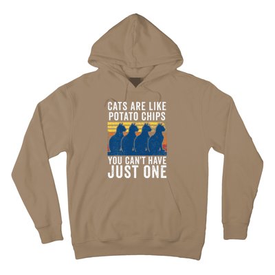 Cat Cats Are Like Potato Chips Funny Cat Hoodie