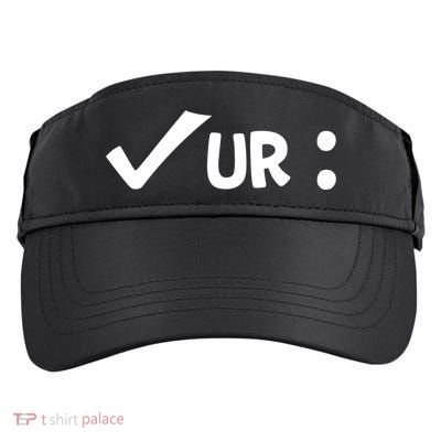 Colon Cancer Awareness Blue Check Your Colon Gift Adult Drive Performance Visor