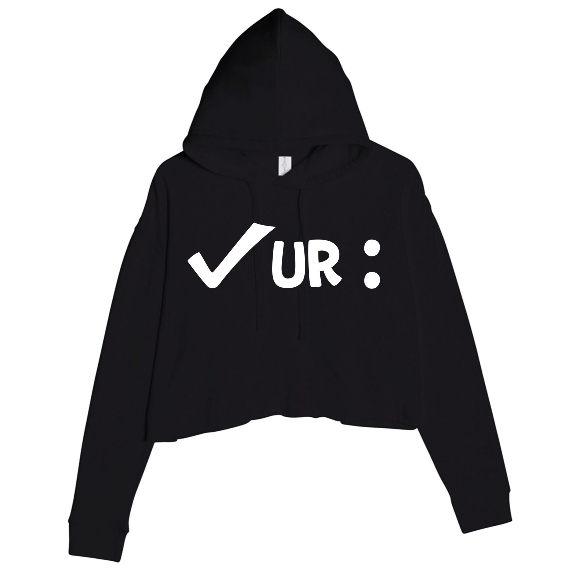 Colon Cancer Awareness Blue Check Your Colon Gift Crop Fleece Hoodie