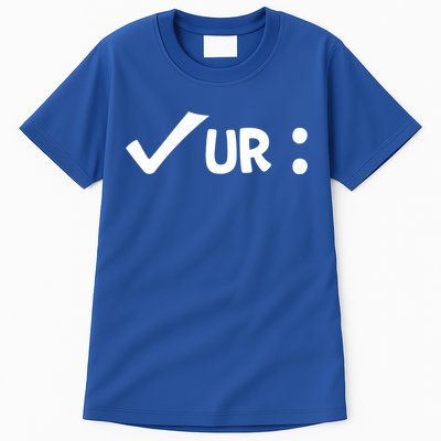 Colon Cancer Awareness Blue Check Your Colon Gift Tall T-Shirt