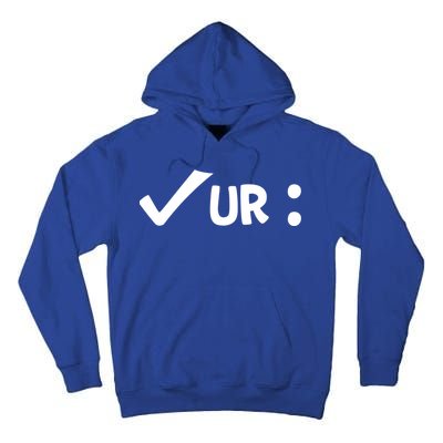 Colon Cancer Awareness Blue Check Your Colon Gift Tall Hoodie