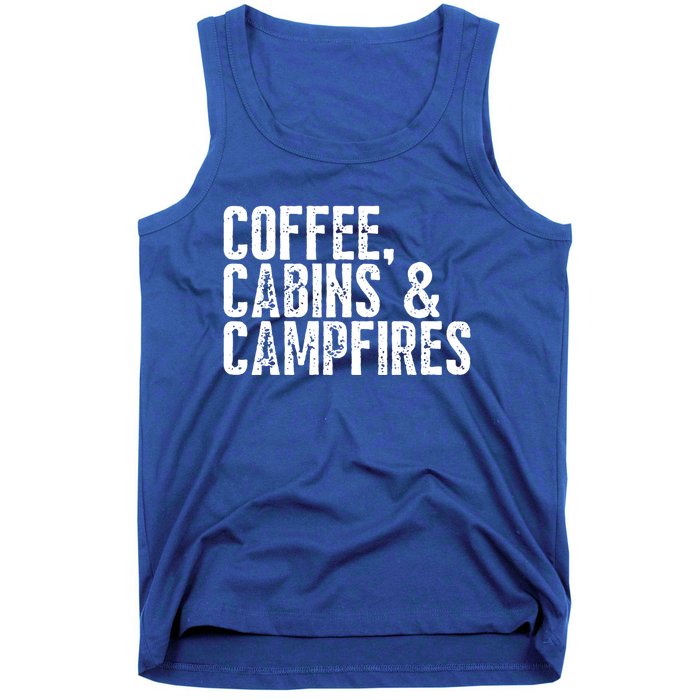 Coffee Cabins And Campfires Outdoor Adventurers Gift Tank Top