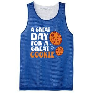 Chocolate Chip A Great Day For A Great Cookie Gift Mesh Reversible Basketball Jersey Tank