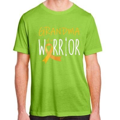 Childhood Cancer Awareness Grandma Of A Warrior Adult ChromaSoft Performance T-Shirt