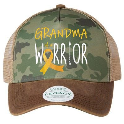 Childhood Cancer Awareness Grandma Of A Warrior Legacy Tie Dye Trucker Hat