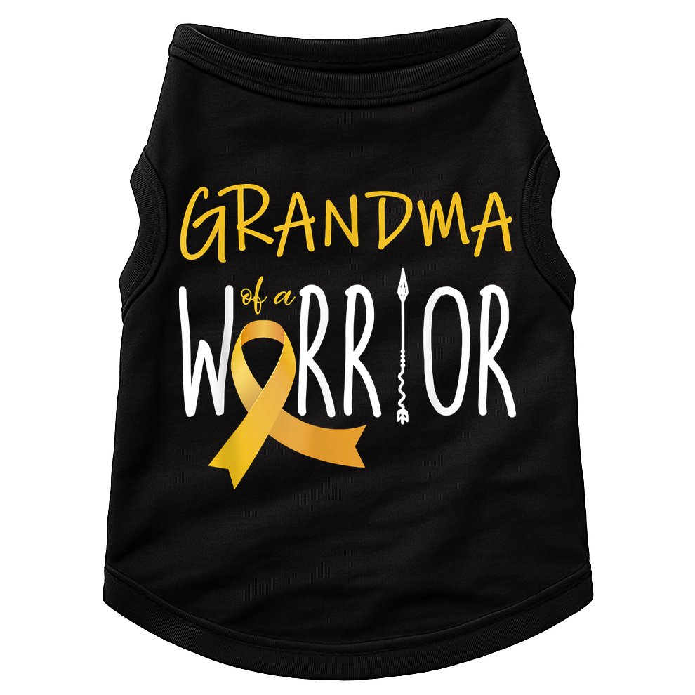 Childhood Cancer Awareness Grandma Of A Warrior Doggie Tank
