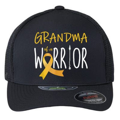 Childhood Cancer Awareness Grandma Of A Warrior Flexfit Unipanel Trucker Cap